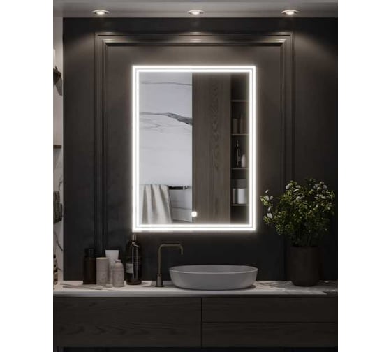 Зеркало-шкаф SANTREK HOME с LED подсветкой правое "ПЕРСЕЙ" 500x800мм 319297