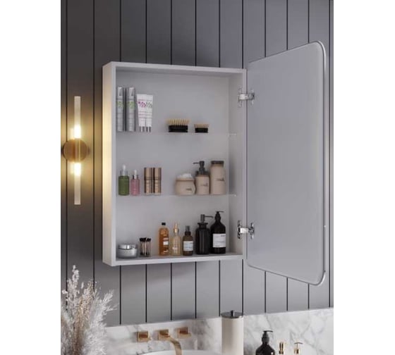 Зеркало-шкаф SANTREK HOME с LED подсветкой правое "ХЕЛЕНА" 600x800мм 319287