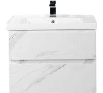 Подвесная база под раковину Art&Max TECHNO с двумя выкатными ящиками,Монти мрамор AM-Techno-700-2C-SO-MR960