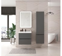 Подвесной шкаф Art&Max TECHNO фасады асимметричные, Смоки софт 400x300x1600, AM-Techno-1600-AC-SO-ZB815-R