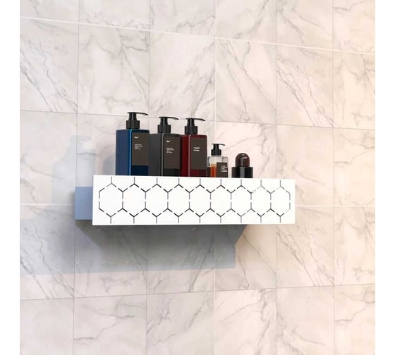 Полка Граф Держалкин Bee mono 50x9.2x9 белая Fl-bee-mono50-б