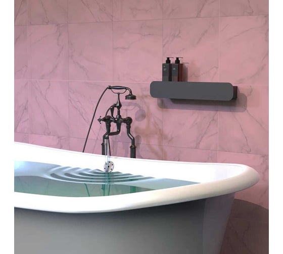 Полка Граф Держалкин Radius mono 50x9.2x9 черная Fl-ra-m50-ч