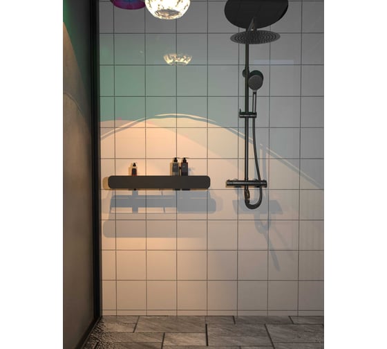 Полка Граф Держалкин Radius mono 70x9.2x9 черная Fl-ra-m70-ч