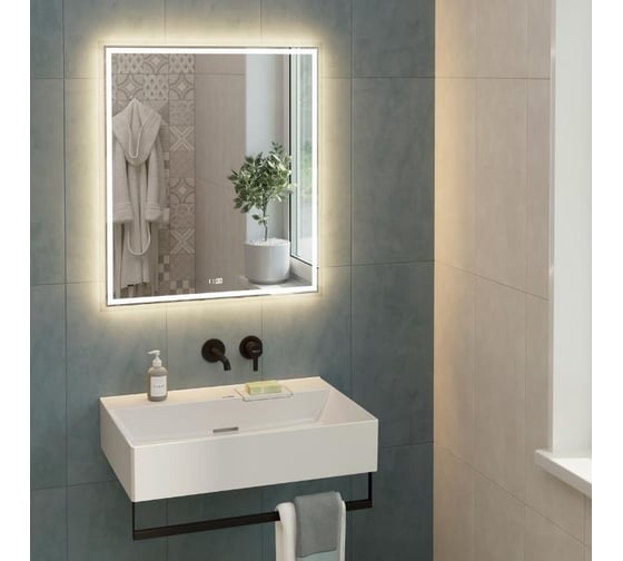 Зеркало KERAMA MARAZZI TECNO c LED 70 с подсветкой, с функцией антизапотевание, белый глянцевый TE.mi.70