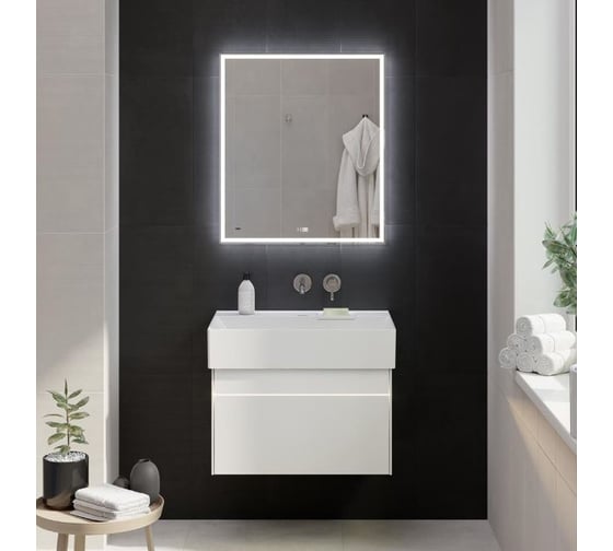 Зеркало KERAMA MARAZZI TECNO c LED 70 с подсветкой, с функцией антизапотевание, белый глянцевый TE.mi.70