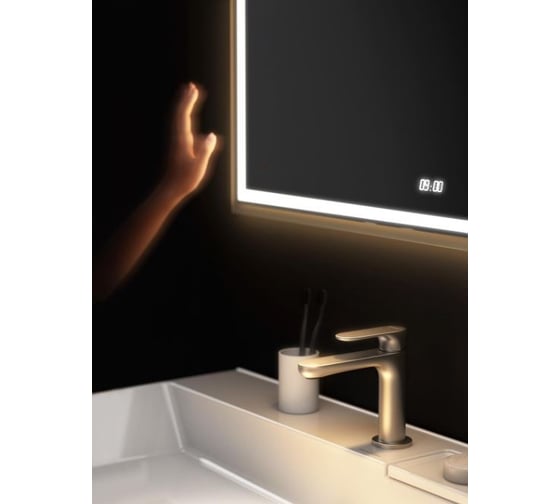 Зеркало KERAMA MARAZZI TECNO c LED 70 с подсветкой, с функцией антизапотевание, белый глянцевый TE.mi.70