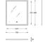 Зеркало KERAMA MARAZZI TECNO c LED 70 с подсветкой, с функцией антизапотевание, белый глянцевый TE.mi.70 6