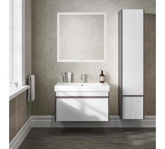 Зеркало KERAMA MARAZZI MIO прямоугольное с диммером 80, белое MIO.mi.80\WHT