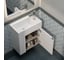 Подвесная тумба KERAMA MARAZZI LATO с дверцей 50, белая глянцевая LA.50\WHT 7
