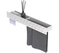 Полка Граф Держалкин Bee trio 70x13x9 см, с держателем туалетной бумаги и полотенцедержателем, белая Fl-bee-trio70-tpp-б