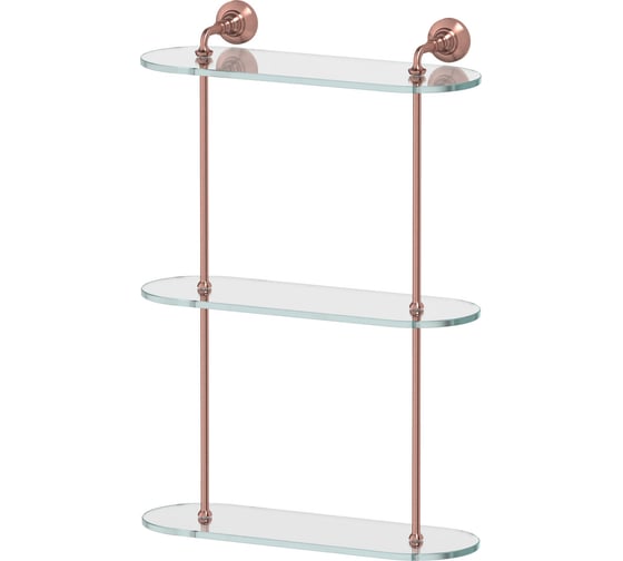 3-х ярусная полка 3SC 40 cm стекло; античная медь STI 617