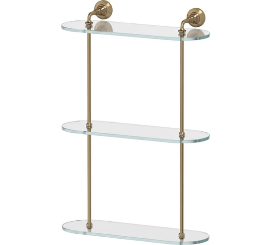 3-х ярусная полка 3SC 40 cm стекло; античная бронза STI 517
