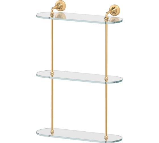3-х ярусная полка 3SC 40 cm стекло; матовое золото STI 317 1