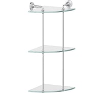 Угловая 3-х ярусная полка 3SC 23 cm стекло; хром STI 019