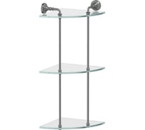 Угловая 3-х ярусная полка 3SC 23 cm стекло; античное серебро STI 419