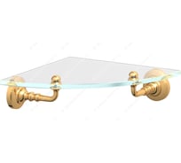 Полка угловая с держателями 3SC 22 cm стекло; золото STI 218