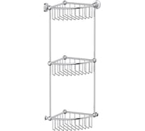 Полочка-решетка 3SC угловая 3-х ярусная 23 cm хром STI 009