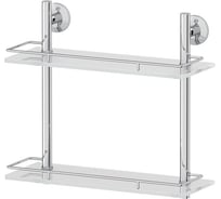 Двухъярусная полка FBS 40 cm матовое стекло; хром STA 063