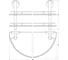 Двухъярусная полка FBS 40 cm матовое стекло; хром LUX 081 2
