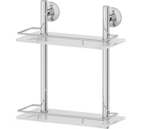 Двухъярусная полка FBS 30 cm матовое стекло; хром STA 062