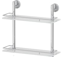 Двухъярусная полка FBS 40 cm матовое стекло; хром LUX 063