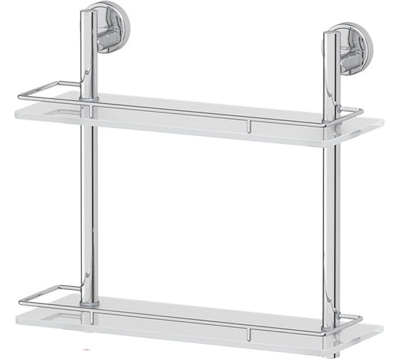 Двухъярусная полка FBS 40 cm матовое стекло; хром LUX 063 1