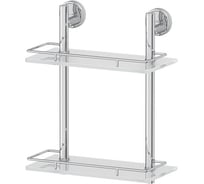 Двухъярусная полка FBS 30 cm матовое стекло; хром LUX 062