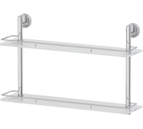 Двухъярусная полка FBS 60 cm матовое стекло; хром LUX 065