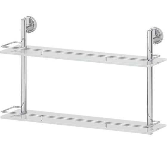 Двухъярусная полка FBS 60 cm матовое стекло; хром LUX 065 1
