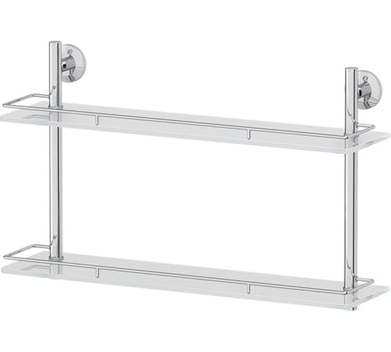 Двухъярусная полка FBS 60 cm матовое стекло; хром STA 065 1