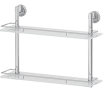 Двухъярусная полка FBS 50 cm матовое стекло; хром LUX 064