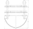 Двухъярусная полка FBS 40 cm матовое стекло; хром STA 081 2