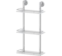 Трехъярусная полка FBS 30 cm матовое стекло; хром LUX 067