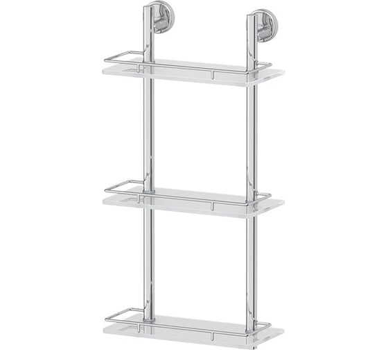 Трехъярусная полка FBS 30 cm матовое стекло; хром LUX 067 1