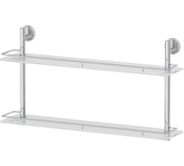 Двухъярусная полка FBS 70 cm матовое стекло; хром LUX 066
