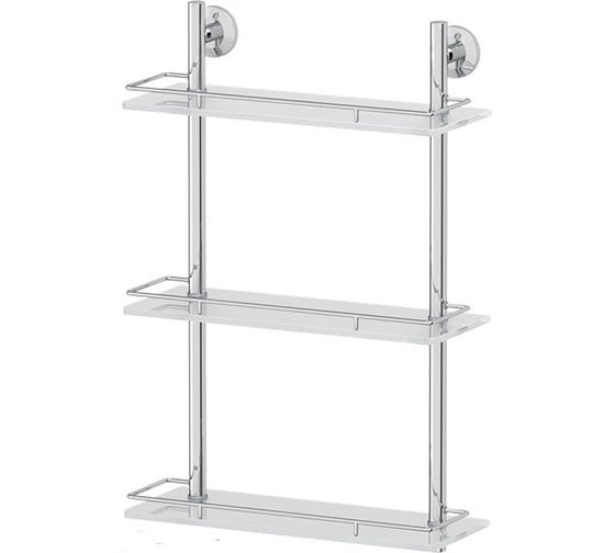 Трехъярусная полка FBS 40 cm матовое стекло; хром STA 068 1