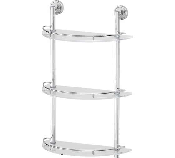 Трехъярусная полка FBS 40 cm матовое стекло; хром LUX 082 1