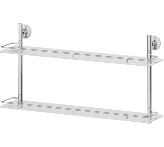 Двухъярусная полка FBS 70 cm матовое стекло; хром STA 066