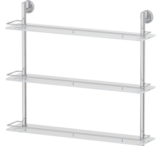 Трехъярусная полка FBS 70 cm матовое стекло; хром LUX 071 1