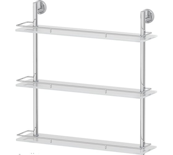 Трехъярусная полка FBS 60 cm матовое стекло; хром LUX 070