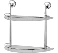 Двухъярусная полка FBS 40 cm матовое стекло; хром ESP 081