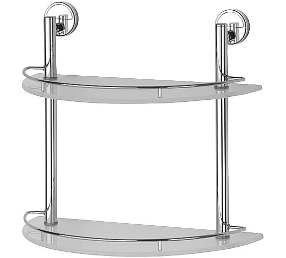 Двухъярусная полка FBS 40 cm матовое стекло; хром ESP 081 1