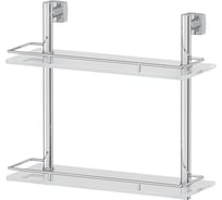 Двухъярусная полка FBS 40 cm матовое стекло; хром ESP 063