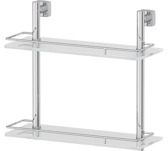 Двухъярусная полка FBS 40 cm матовое стекло; хром ESP 063