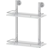 Двухъярусная полка FBS 30 cm матовое стекло; хром NOS 062