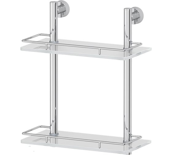 Двухъярусная полка FBS 30 cm матовое стекло; хром NOS 062 1