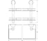 Двухъярусная полка FBS 30 cm матовое стекло; хром NOS 062 2