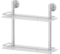 Двухъярусная полка FBS 40 cm матовое стекло; хром ELL 063