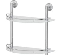 Двухъярусная полка FBS 40 cm матовое стекло; хром ELL 081