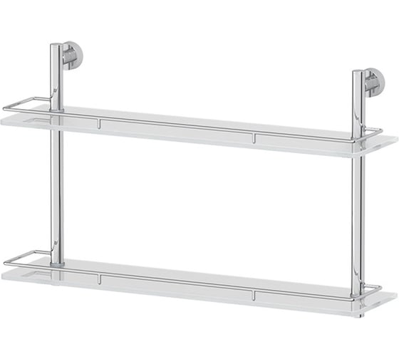 Двухъярусная полка FBS 60 cm матовое стекло; хром NOS 065